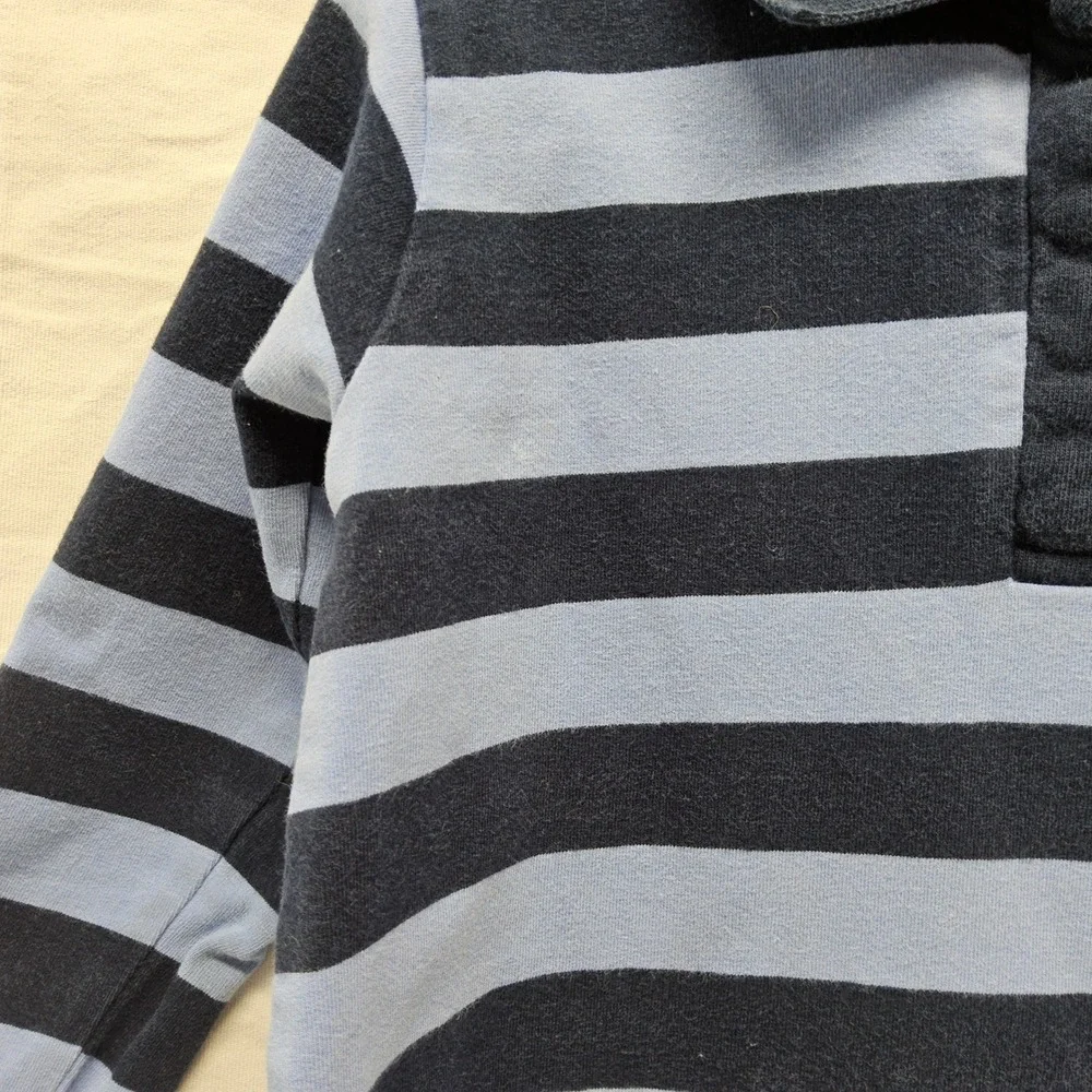 Ralph Lauren Polo Dress Kids 2T Blue Striped Long Sleeve Cotton Pony Logo